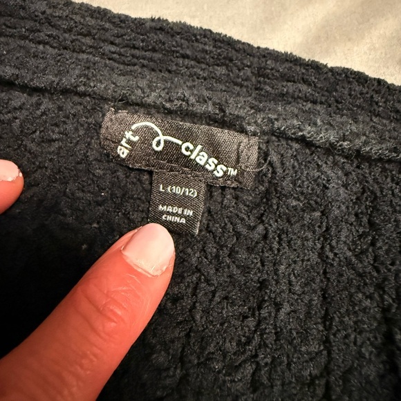 Art Class Black Women's Cardigan 10/12 - Picture 2 of 3